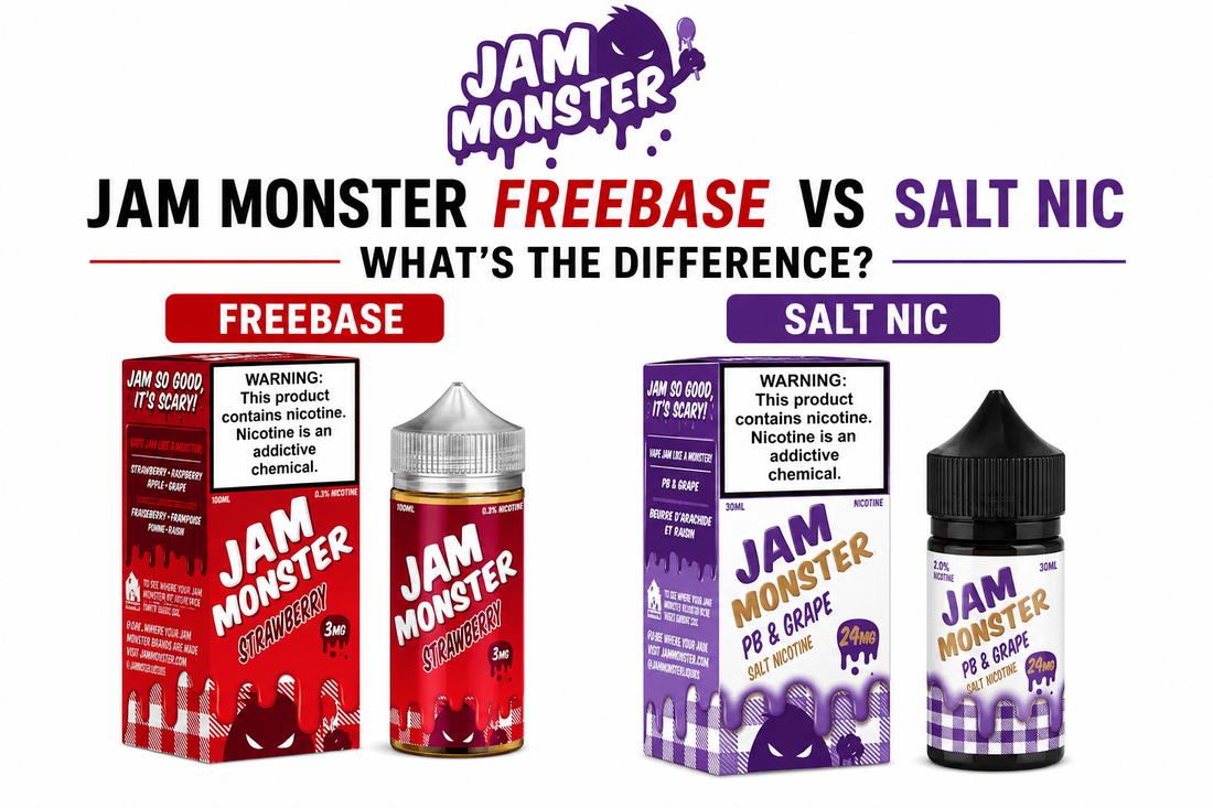 Jam Monster Freebase vs Salt Nic: What’s the Difference?