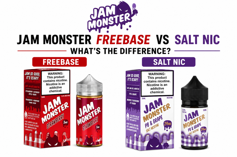 Jam Monster Freebase vs Salt Nic: What’s the Difference?