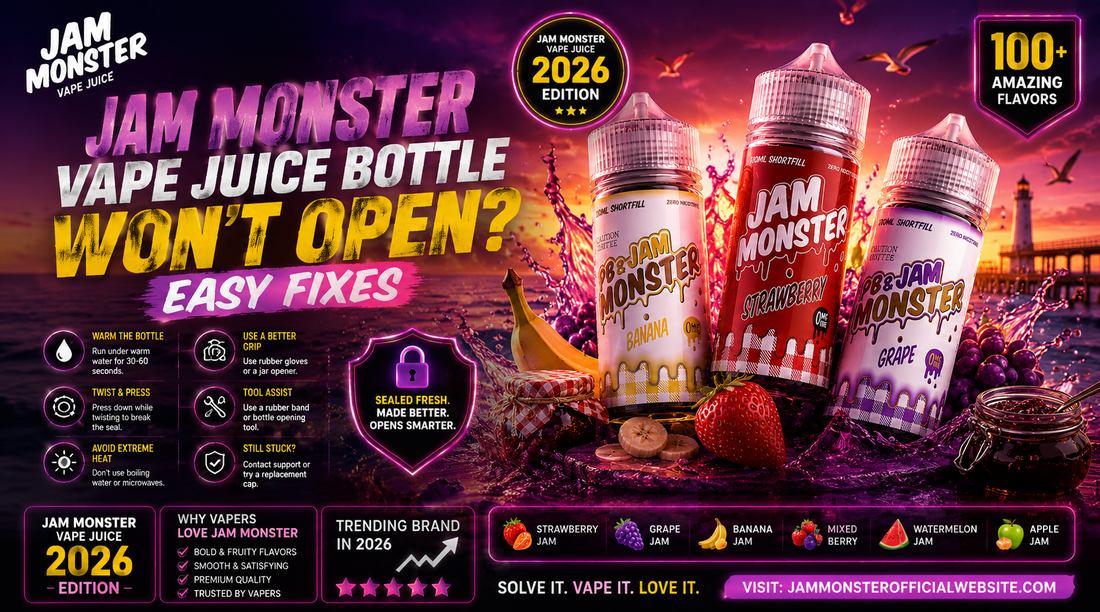 Jam Monster Vape Juice Bottle Won't Open? Easy Fixes