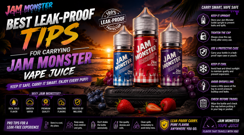 Leak-Proof Tips for Carrying Jam Monster Vape Juice