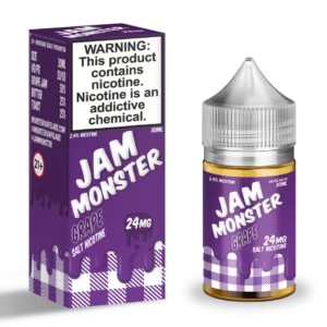 Grape by Jam Monster Nicotine Salt E Liquid Refillable Vape Device
