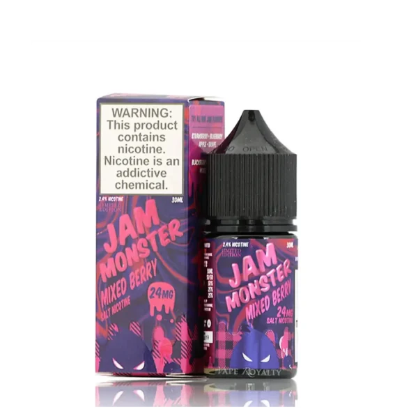 Mixed Berry Nicotine Jam Monster Salt E Liquid Refillable Vape Device
