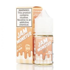 Peach Nicotine Salt by Jam Monster E Liquid Refillable Vape Device
