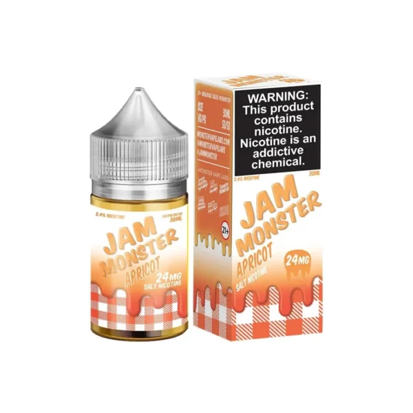 Apricot Nicotine Jam Monster Salt E Liquid Refillable Vape Device