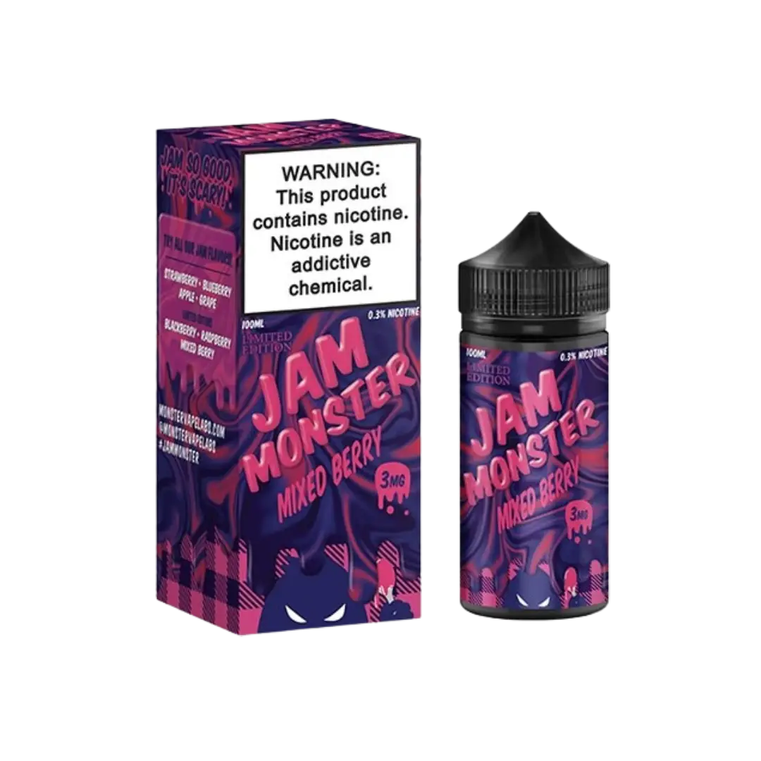 MIXED BERRY E-Liquid by Jam Monster 100ml Vape Device