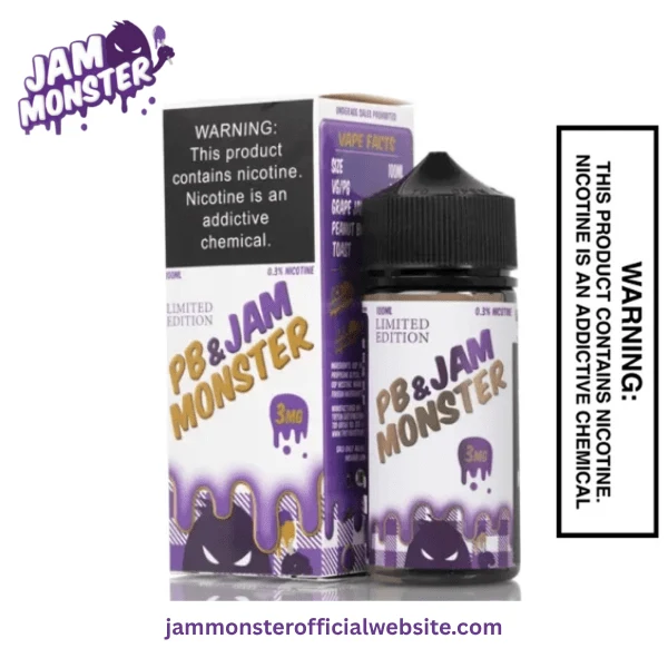 Grape Jam + Peanut Butter E-Liquid By Jam Monster 100Ml Vape Device 1 Grape Jam + Peanut Butter E-Liquid